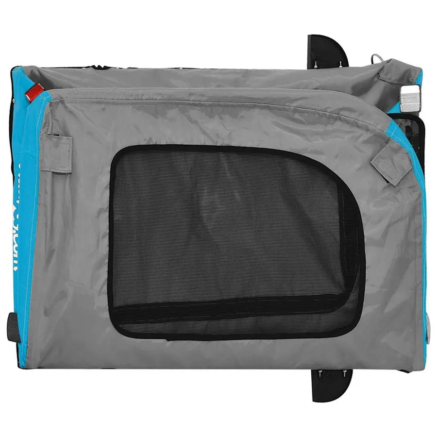 Remorque de vélo pour animaux de compagnie bleu et gris - 9