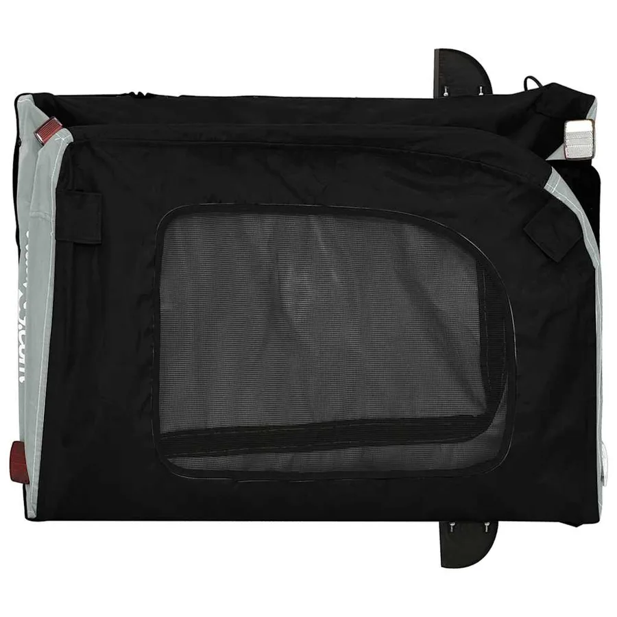 Remorque de vélo pour animaux de compagnie gris et noir - 9
