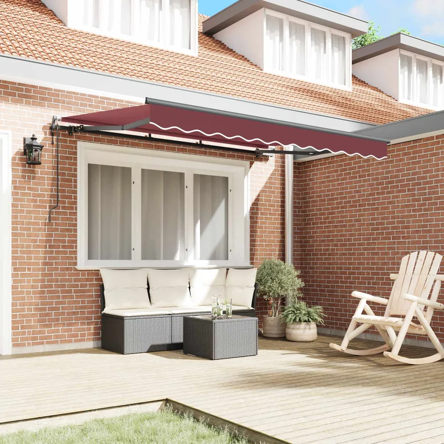 Auvent Rétractable Bordeaux 300 x 200 cm tissu - 3