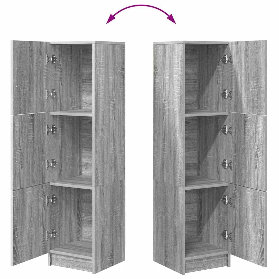 Haut Armoire Gris Sonoma 31.5 x 32 x 122.5 cm - 11