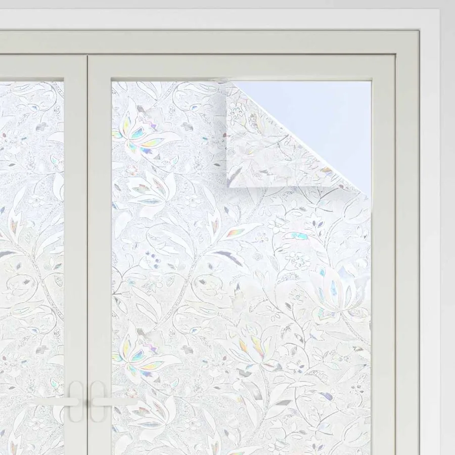 Film de fenêtre statique Motif fleurs 60 x 500 cm PVC - 3