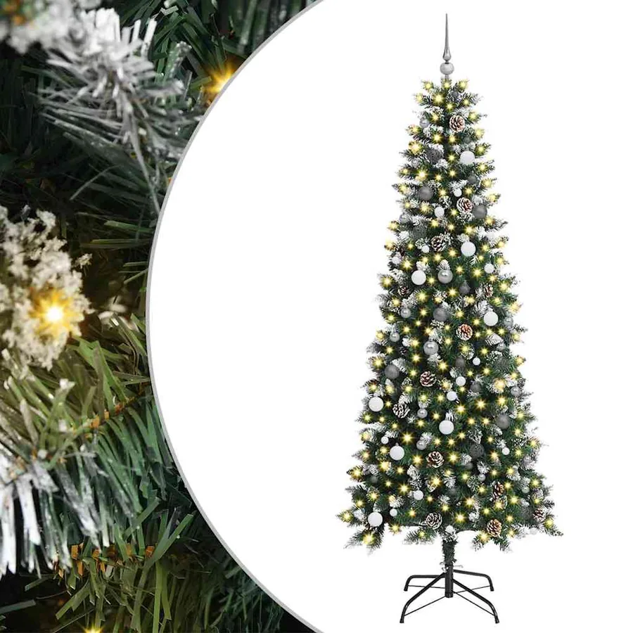 Sapin de Noël artificiel Vert 240 cm PVC, plastique et acier - 2