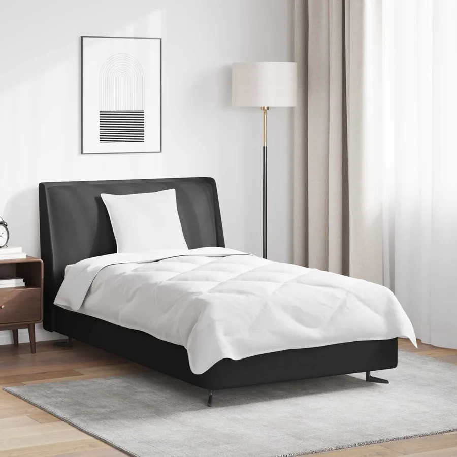 Couette avec oreiller 2 pcs Blanc Microfibre