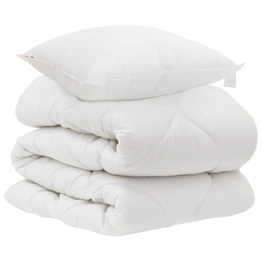 Couette avec oreiller 2 pcs Blanc Microfibre - 2