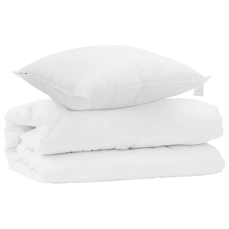 Ensemble de Duvet avec oreiller 2 pcs Blanc Microfibre - 2