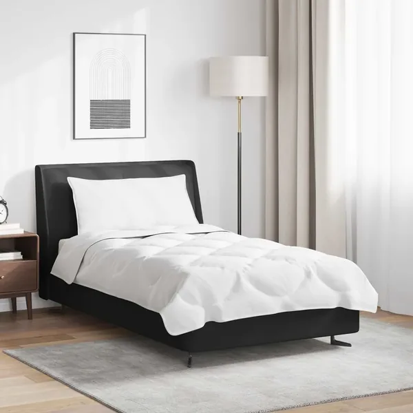 Ensemble de Duvet avec oreiller 2 pcs Blanc Microfibre