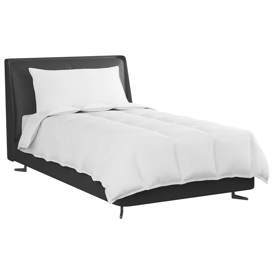 Duvet 2-en-1 avec oreiller 2 pcs Blanc Plume de canard - 3