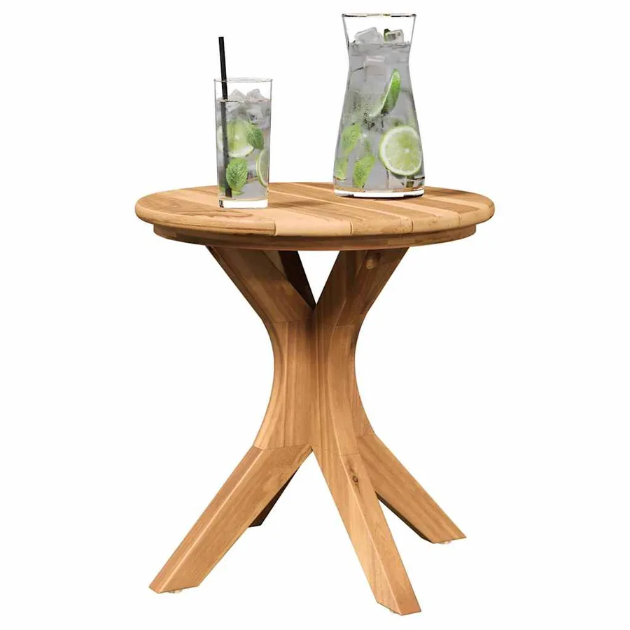 Table d'appoint Marron 40 x 40 x 41 cm Bois de teck massif - 3
