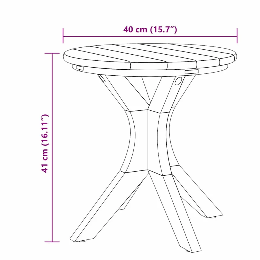 Table d'appoint Marron 40 x 40 x 41 cm Bois de teck massif - 8