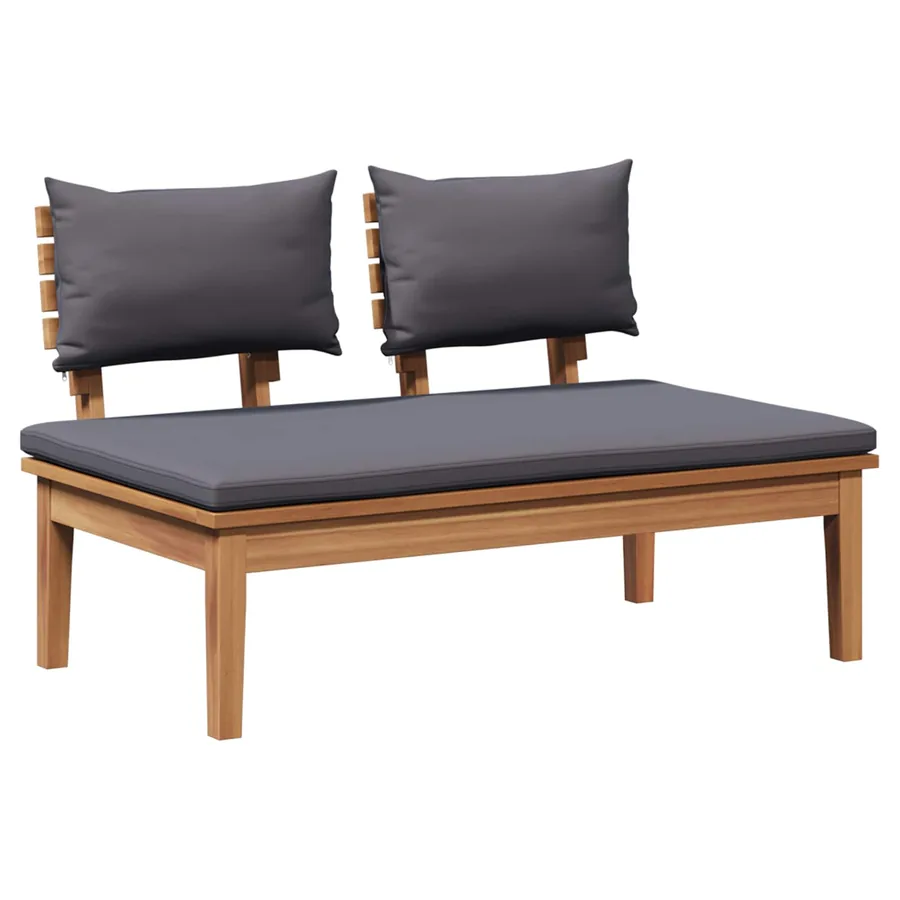 Ensemble de canapé de jardin 3 pcs Marron et gris - 5