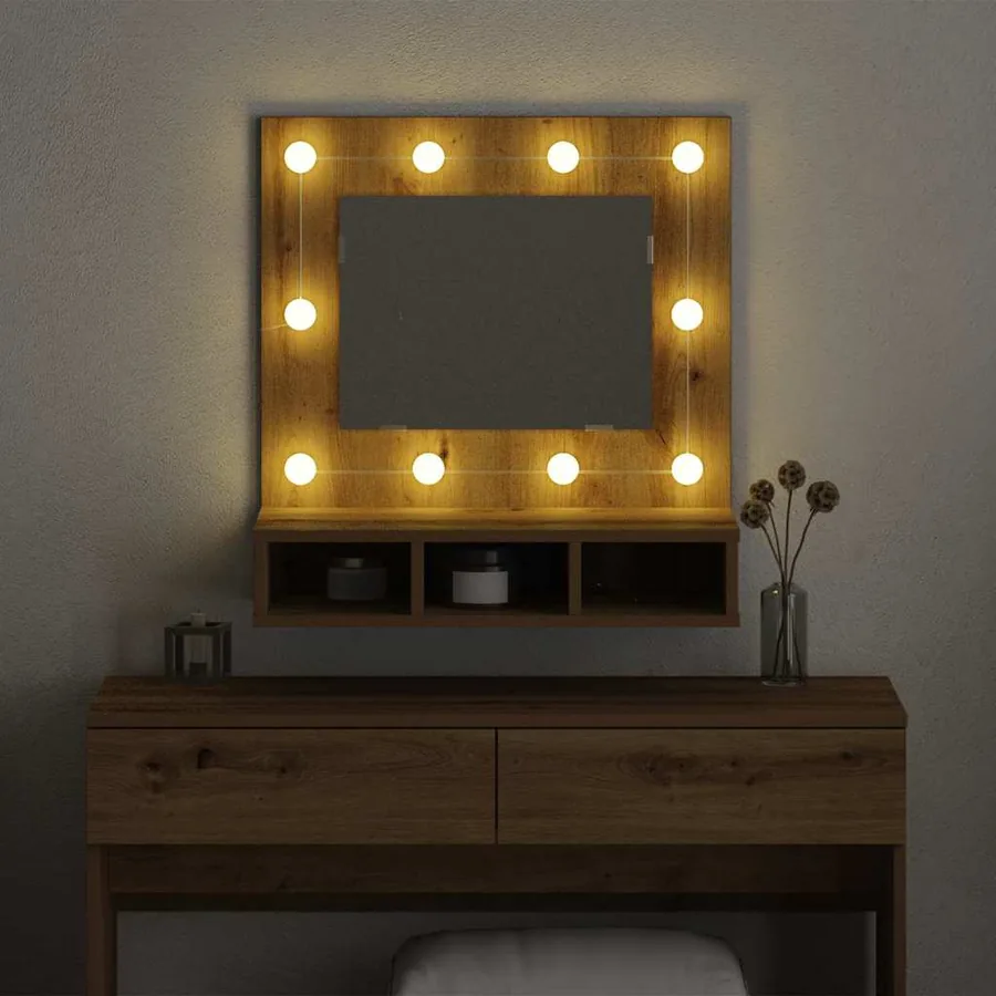 Armoire Miroir Chêne artisanal 60 x 31,5 x 62 cm - 4