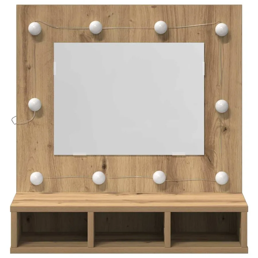Armoire Miroir Chêne artisanal 60 x 31,5 x 62 cm - 5