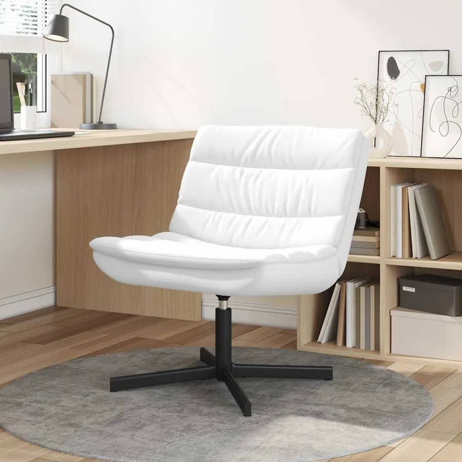 Chaise pivotante Blanc 63 x 75 x 76 cm Simili cuir