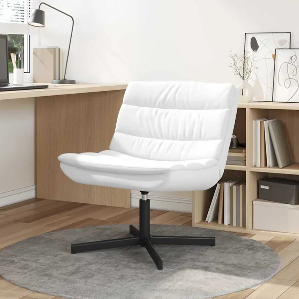 Chaise pivotante Blanc 63 x 75 x 76 cm Simili cuir