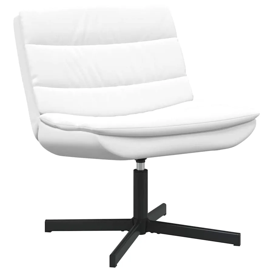 Chaise pivotante Blanc 63 x 75 x 76 cm Simili cuir - 2