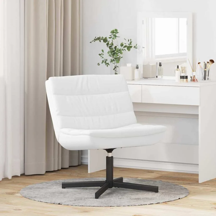 Chaise pivotante Blanc 63 x 75 x 76 cm Simili cuir - 3