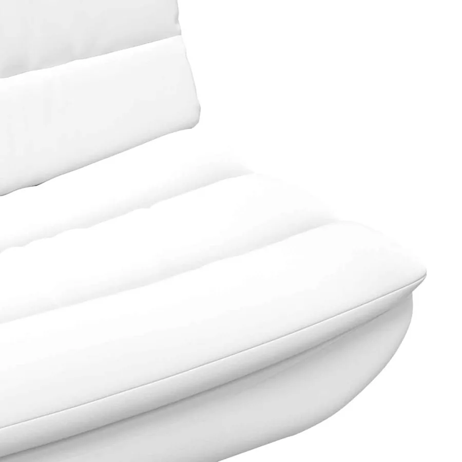 Chaise pivotante Blanc 63 x 75 x 76 cm Simili cuir - 7