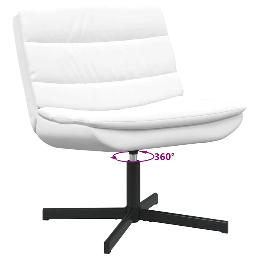 Chaise pivotante Blanc 63 x 75 x 76 cm Simili cuir - 9