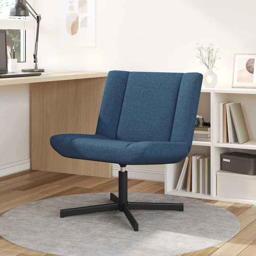 Chaise pivotante Bleu 63 x 75 x 76 cm tissu