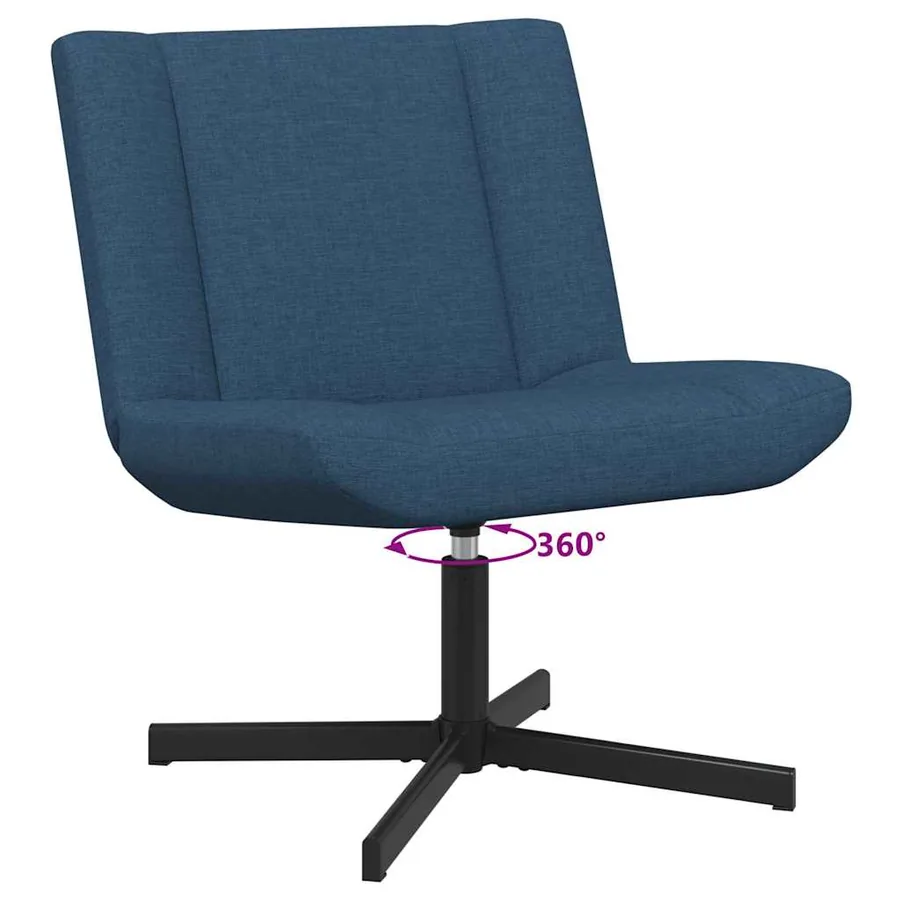 Chaise pivotante Bleu 63 x 75 x 76 cm tissu - 9