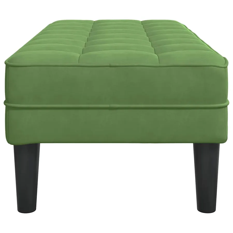 banc avec coussin Vert clair 113 x 57 x 39 cm Velours - 5