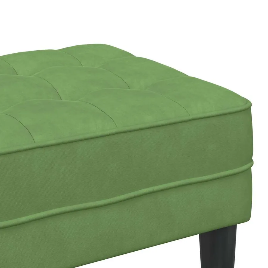 banc avec coussin Vert clair 113 x 57 x 39 cm Velours - 7