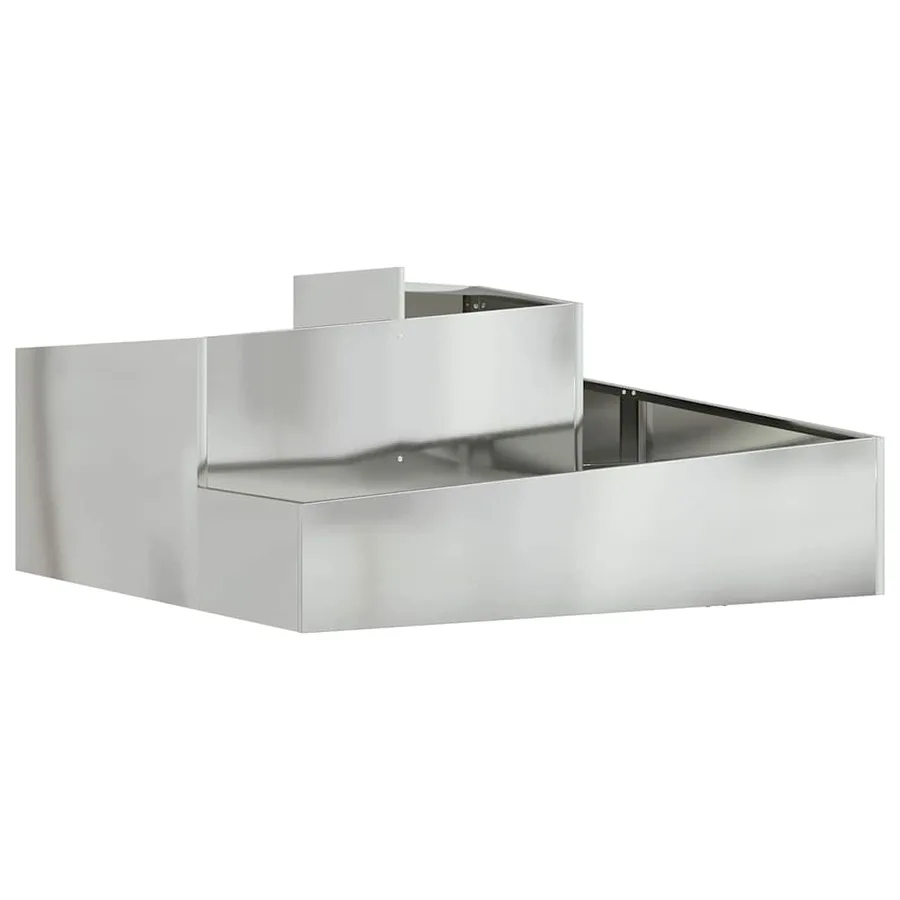 Cache-pot de jardin Argent 100 x 100 x 50 cm Acier galvanisé - 2