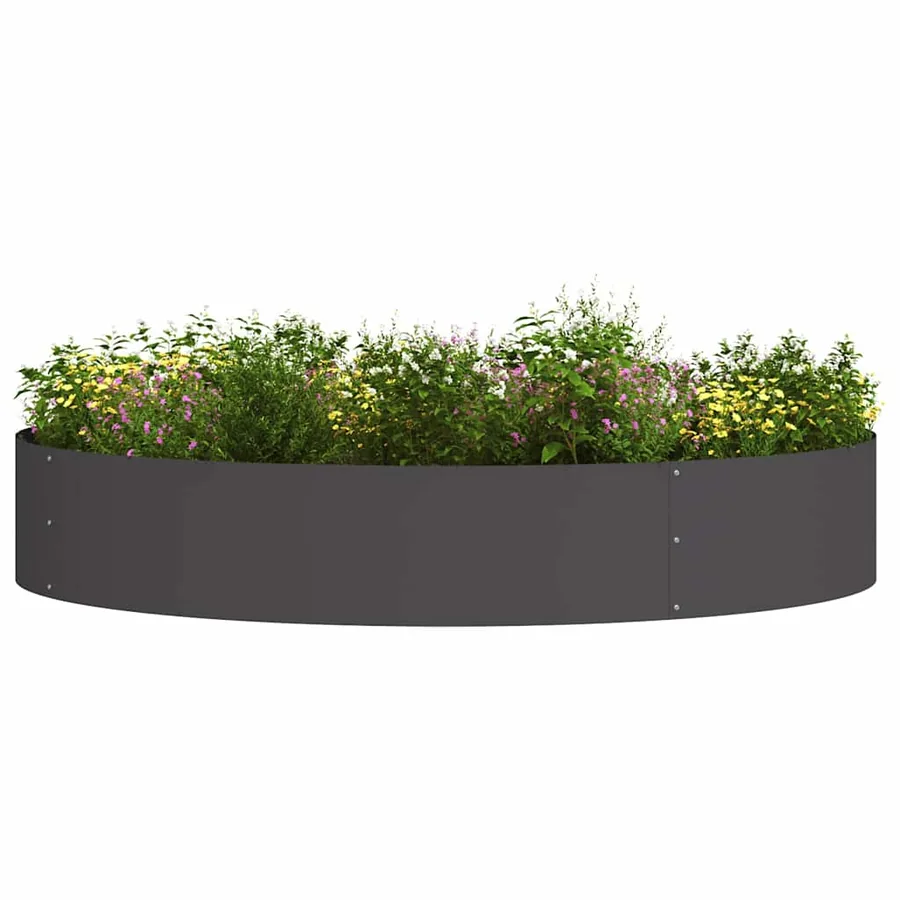 Anneau de jardinière 5 pc Noir 120 x 120 x 20 cm - 3