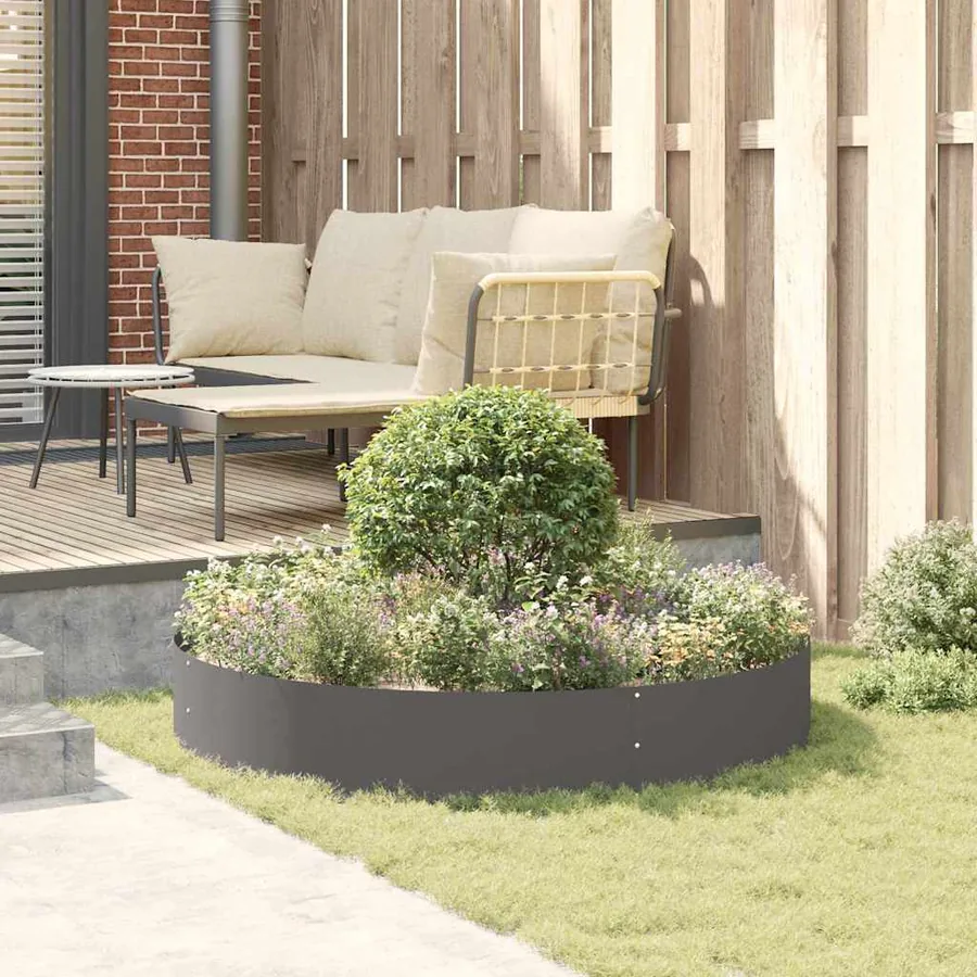 Anneau de jardinière 5 pc Noir 120 x 120 x 20 cm - 4