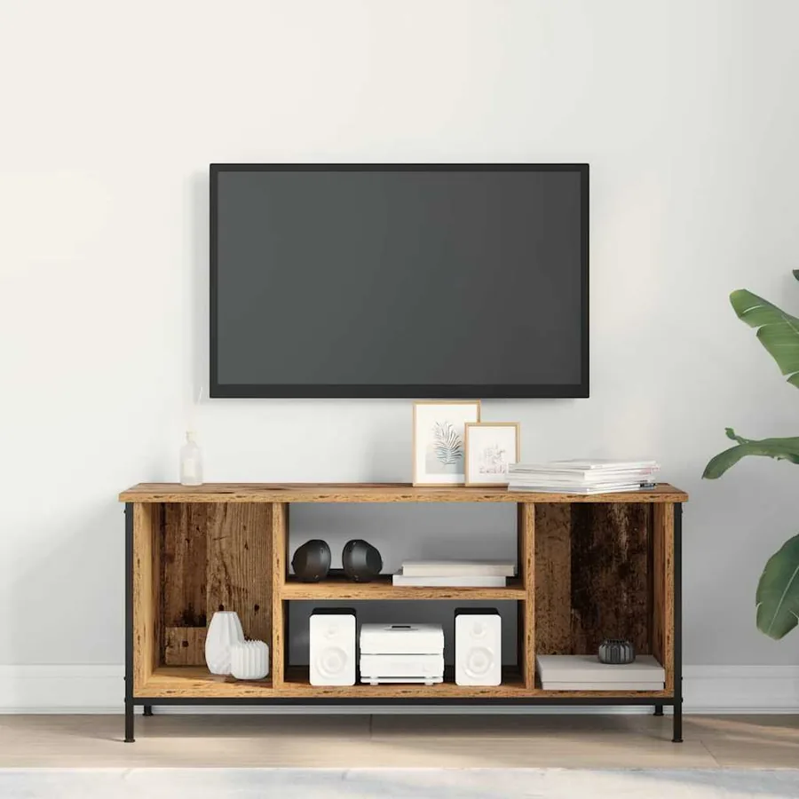 Meuble TV Bois Ancien 102 x 35 x 45 cm Bois d'ingénierie - 4