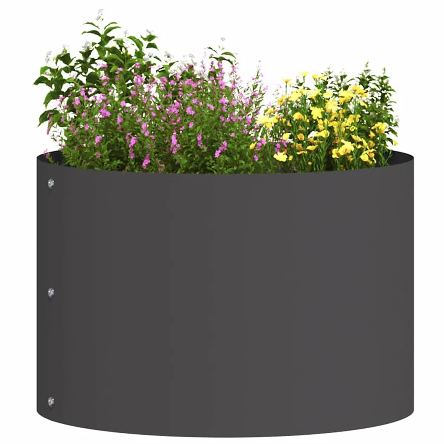 Anneau de jardinière Noir 30 x 30 x 20 cm Acier laminé à froid - 3