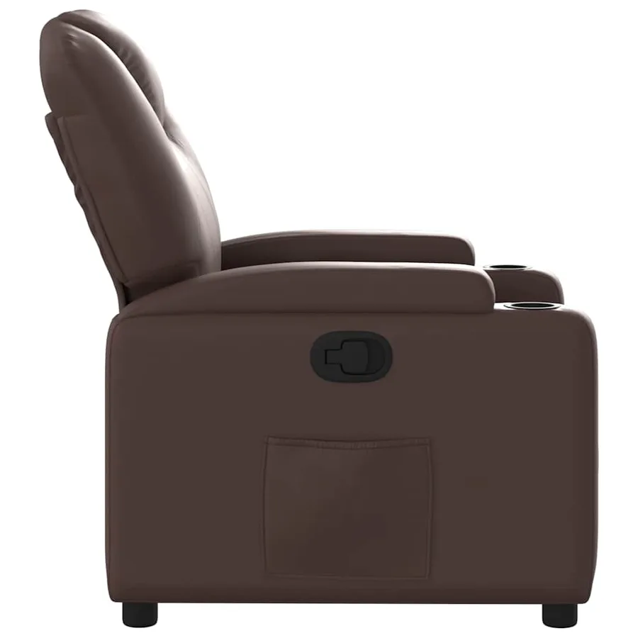 Fauteuil inclinable Marron Similicuir - 4
