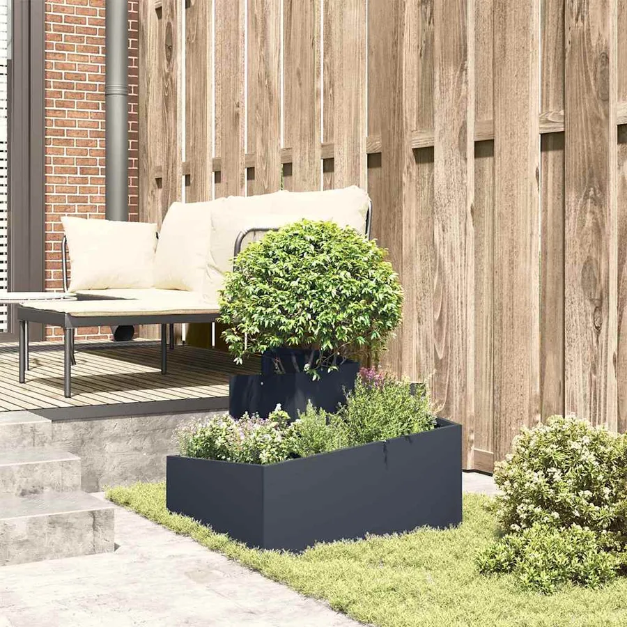 Cache-pot de jardin Anthracite 60 x 60 x 50 cm - 4