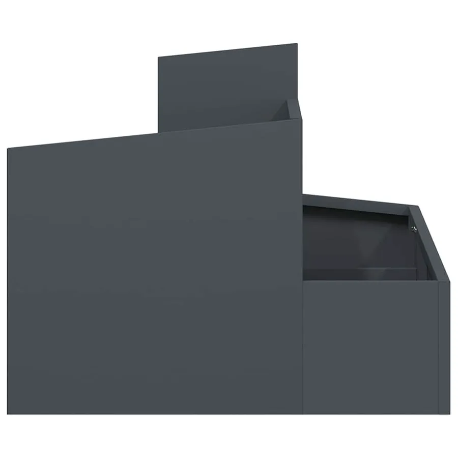 Cache-pot de jardin Anthracite 60 x 60 x 50 cm - 5