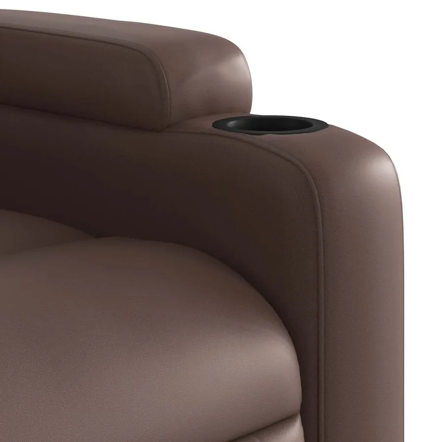 Fauteuil de massage inclinable Marron Similicuir - 9