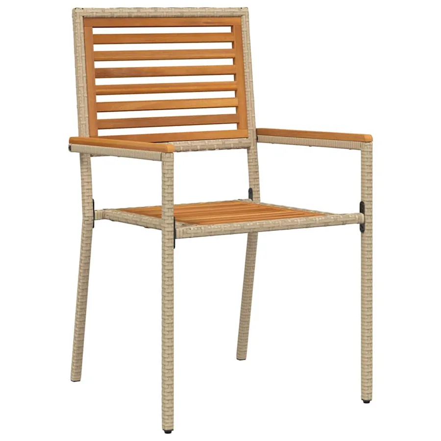 Ensemble de salle à manger pour jardin 5 pcs Beige - 6