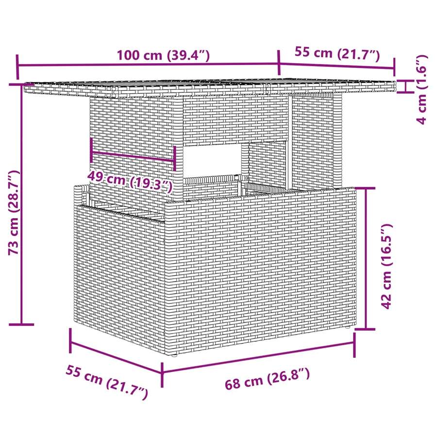 Ensemble de canapé de jardin 8 pcs Gris clair Poly Rattan - 14
