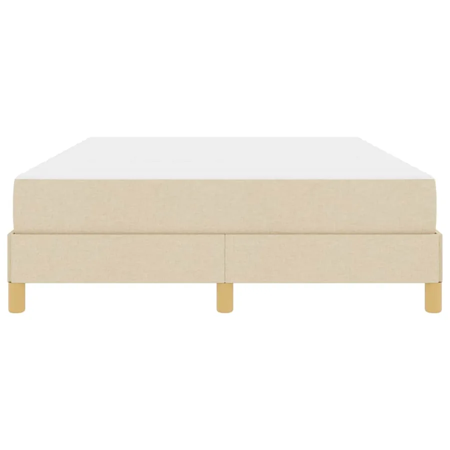 Lit à ressorts avec matelas Crème 140 x 190 cm tissu - 7