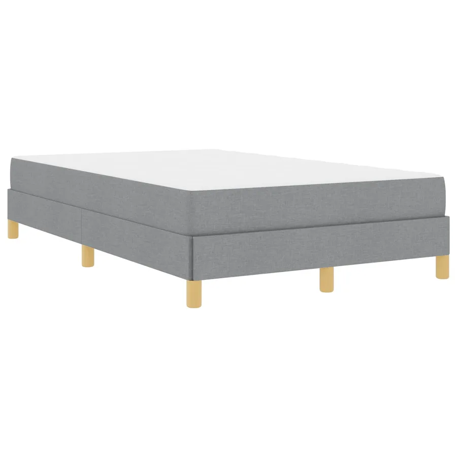 Lit à ressorts avec matelas Gris clair 120 x 200 cm tissu - 4