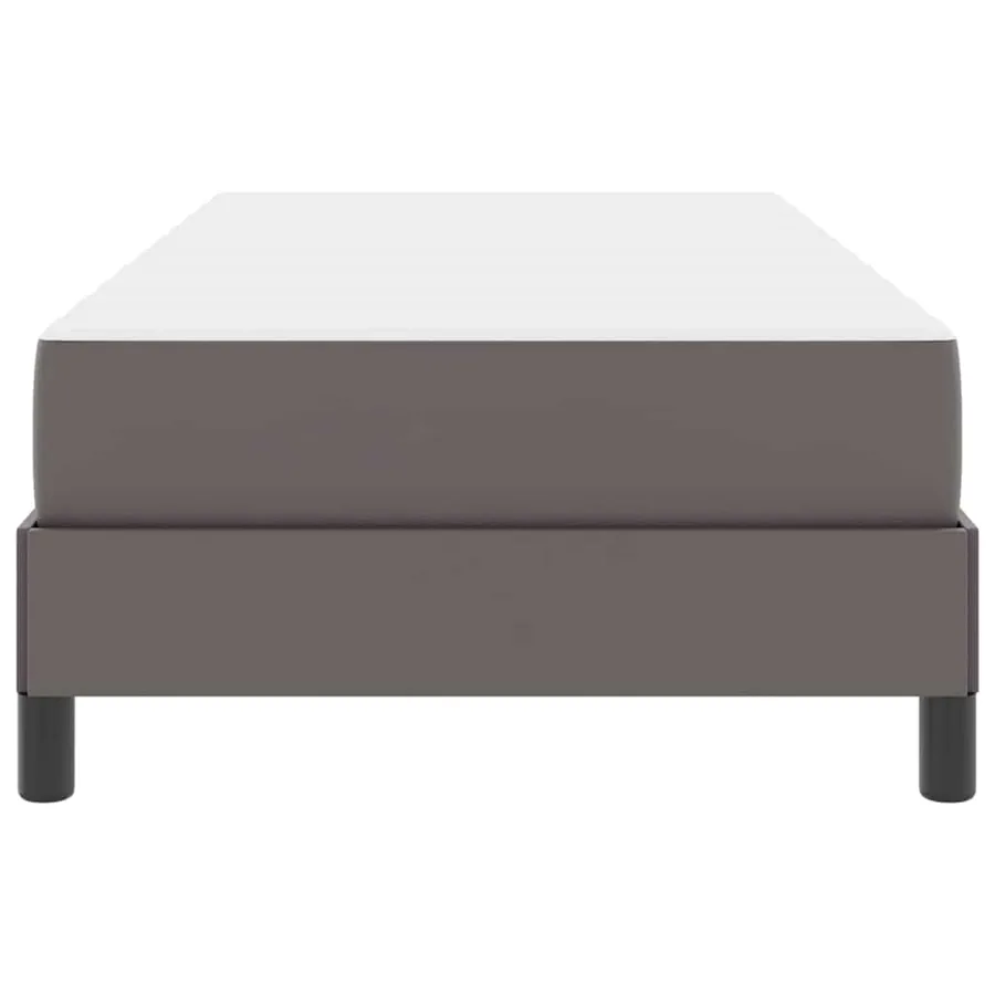 Cadre de lit avec matelas Gris 90 x 190 cm tissu - 7