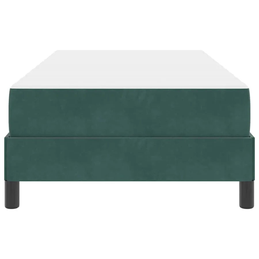 Lit à ressorts avec matelas Vert foncé 80 x 210 cm tissu - 5