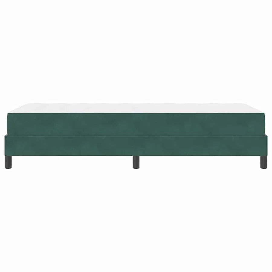 Lit à ressorts avec matelas Vert foncé 80 x 210 cm tissu - 6