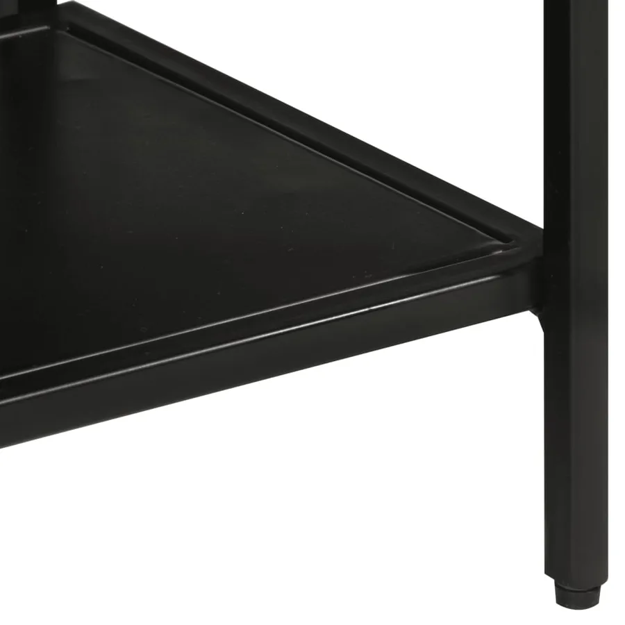 Table console 110x30x75 cm bois de manguier massif brut et fer - 6
