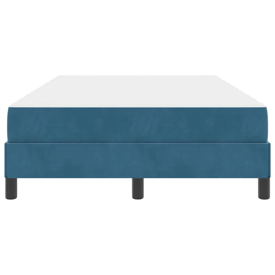 Lit à ressorts avec matelas Bleu foncé 120 x 210 cm tissu - 4