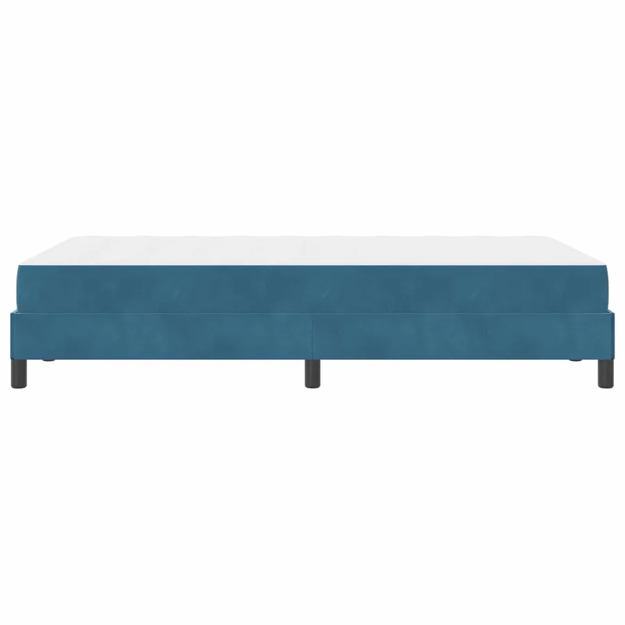 Lit à ressorts avec matelas Bleu foncé 120 x 210 cm tissu - 6