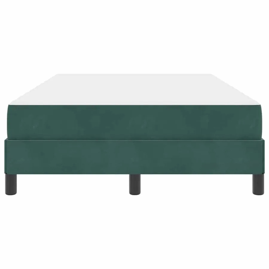 Lit à ressorts avec matelas Vert foncé 120 x 220 cm tissu - 5