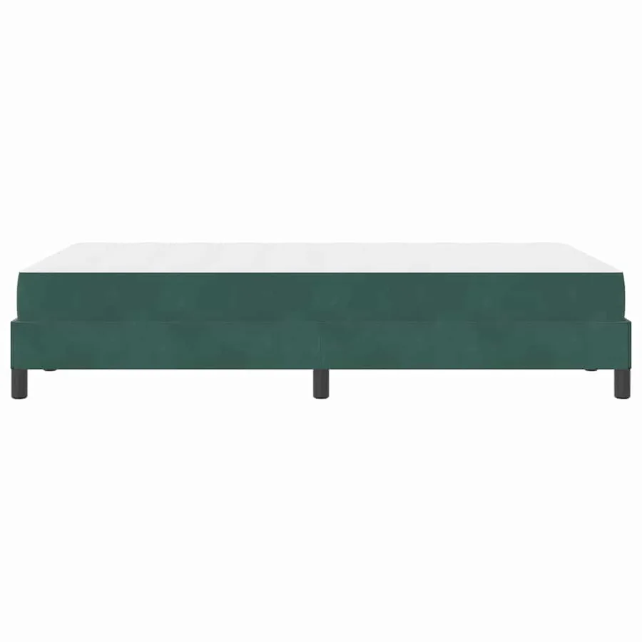 Lit à ressorts avec matelas Vert foncé 120 x 220 cm tissu - 6