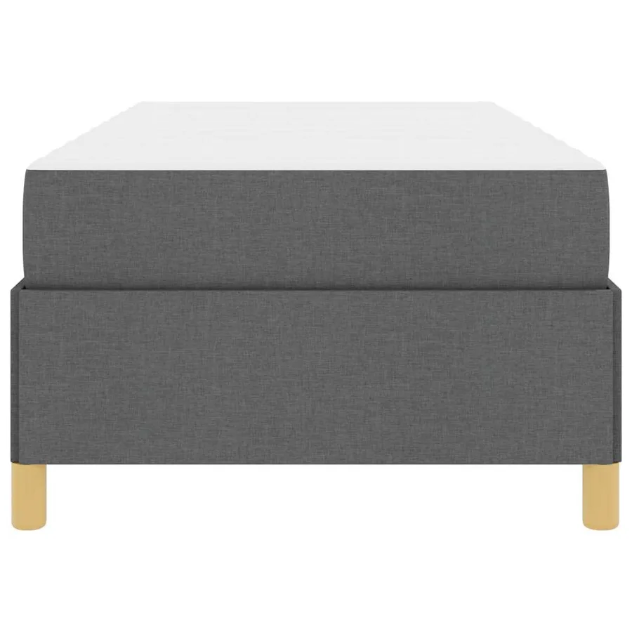 Cadre de lit avec matelas Gris foncé 100 x 200 cm tissu - 7