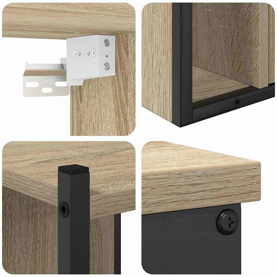 Ensemble de mobilier de salle de bain 4 pcs Chêne Sonoma - 8