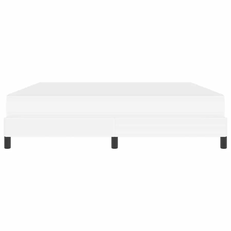 Cadre de lit avec matelas Blanc pur 180 x 200 cm tissu - 7